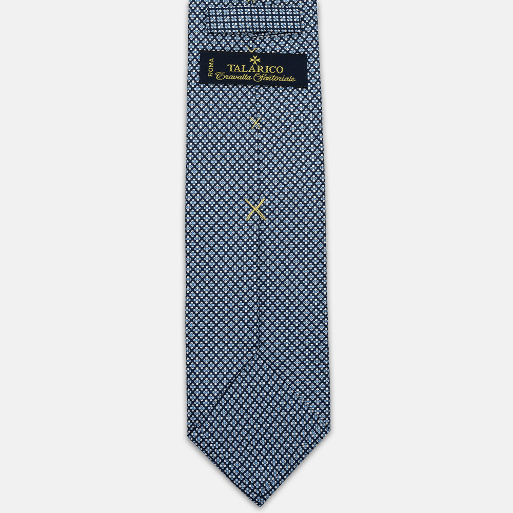 3-FOLD SILK TIE, MICRO-PATTERN, SKY BLUE - JA064965_1 T