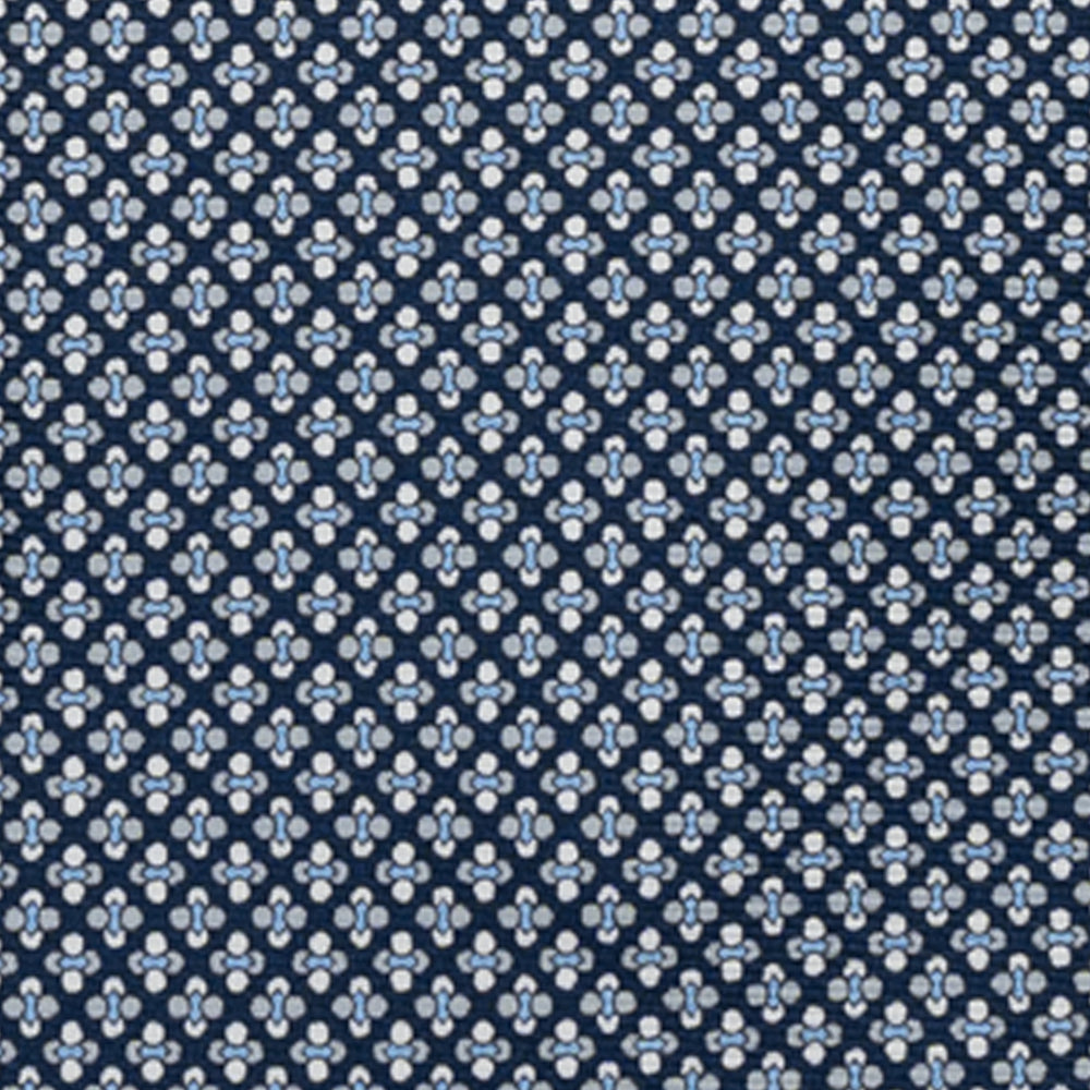 CRAVATTA 3 PIEGHE IN SETA, MICROFANTASIA, BLU GRIGIO - JA064965_3 T