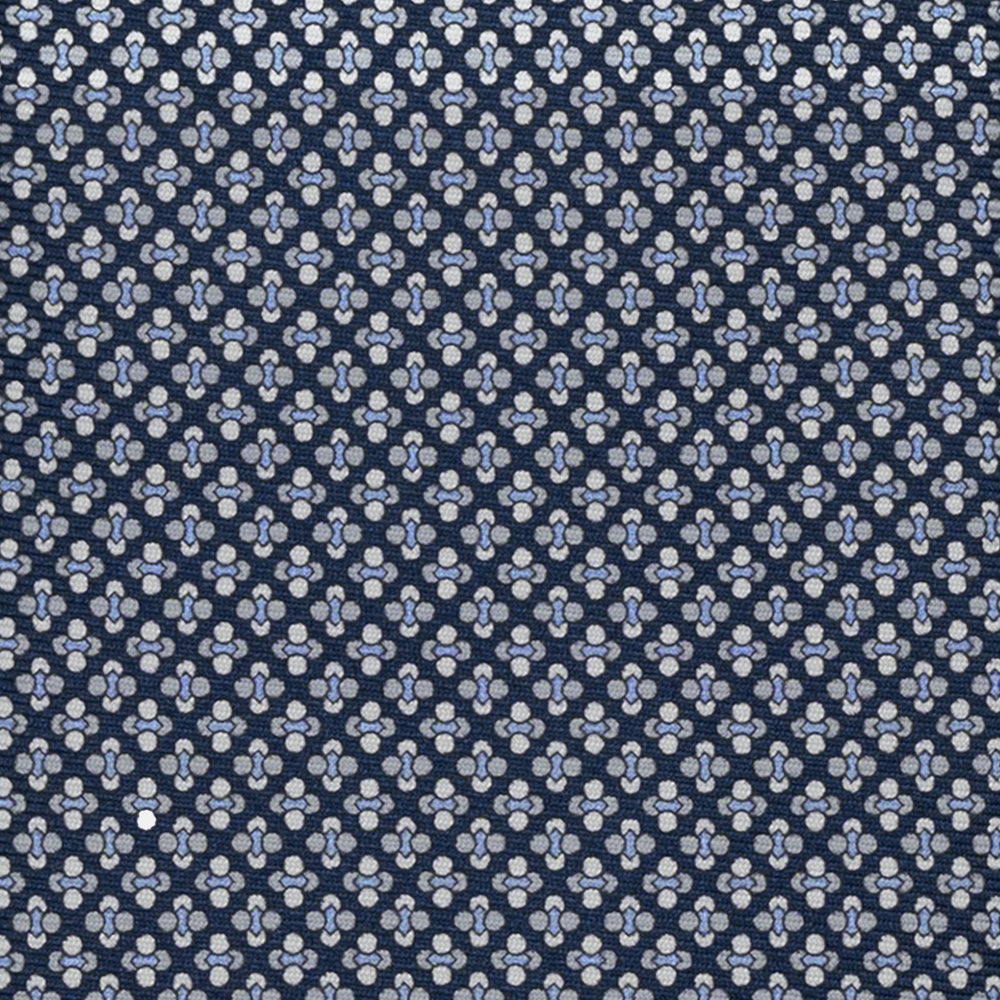 3-FOLD SILK TIE, MICRO PATTERN, BLUE GREY - JA064965_3 T