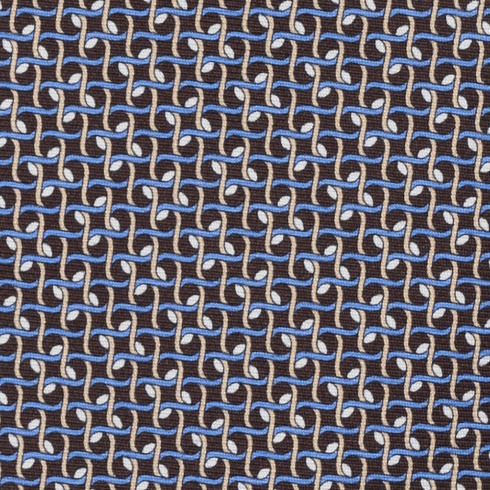 3-FOLD SILK TIE, MICRO-PATTERN, GREY-BLUE - JA065020_10 T