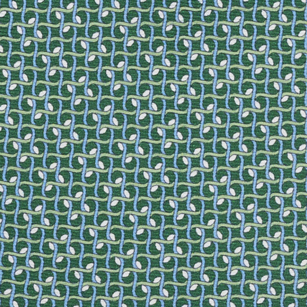 SILK 3-FOLD TIE, MICRO-PATTERN, GREEN - JA065020_5 T