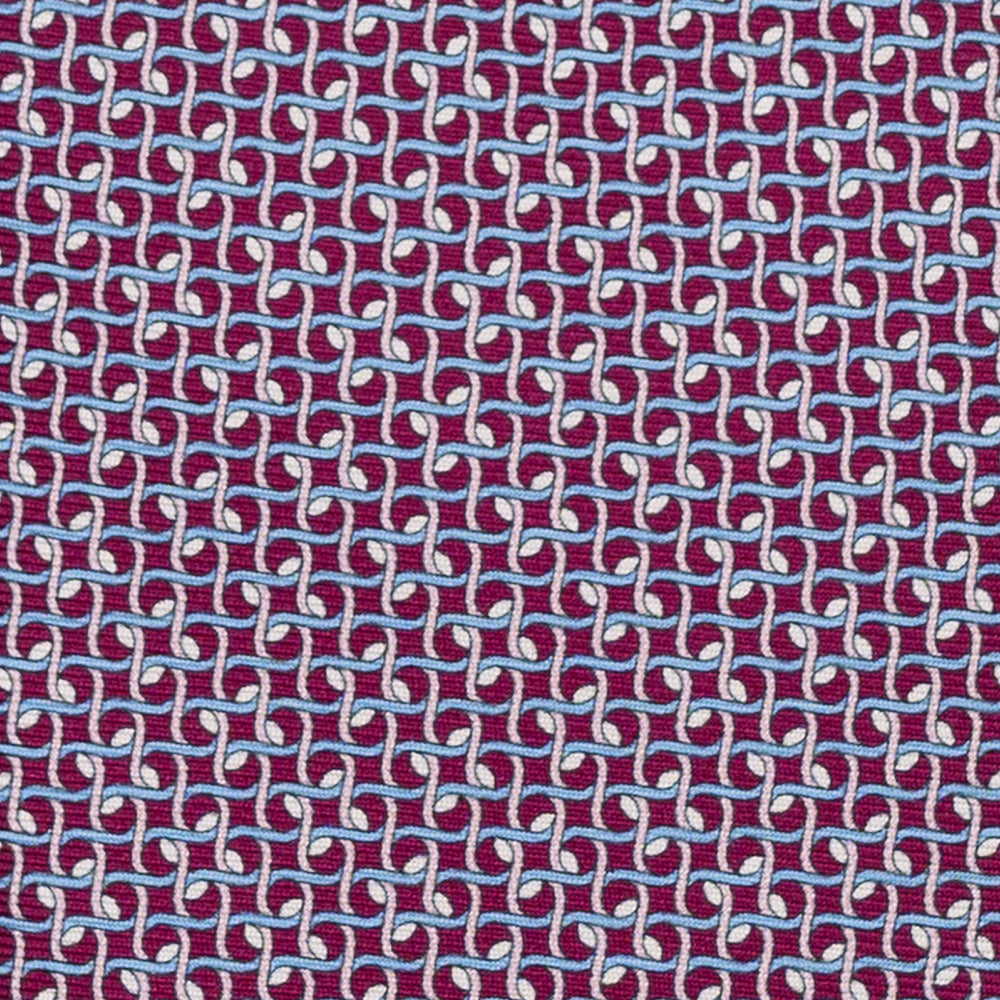 CRAVATTA 3 PIEGHE IN SETA, MICROFANTASIA, MAGENTA - JA065020_6 T