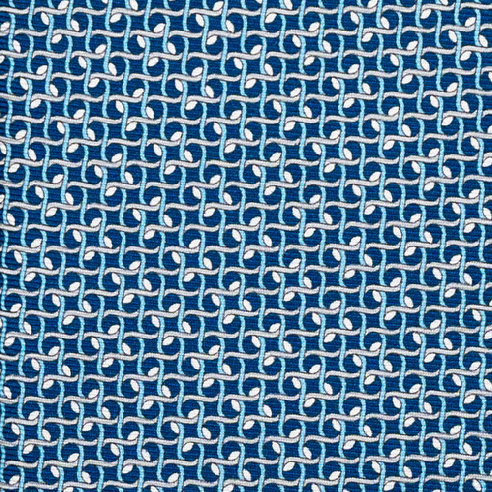 CRAVATTA 3 PIEGHE IN SETA, MICROFANTASIA, BLU GRIGIO - JA065020_8 T