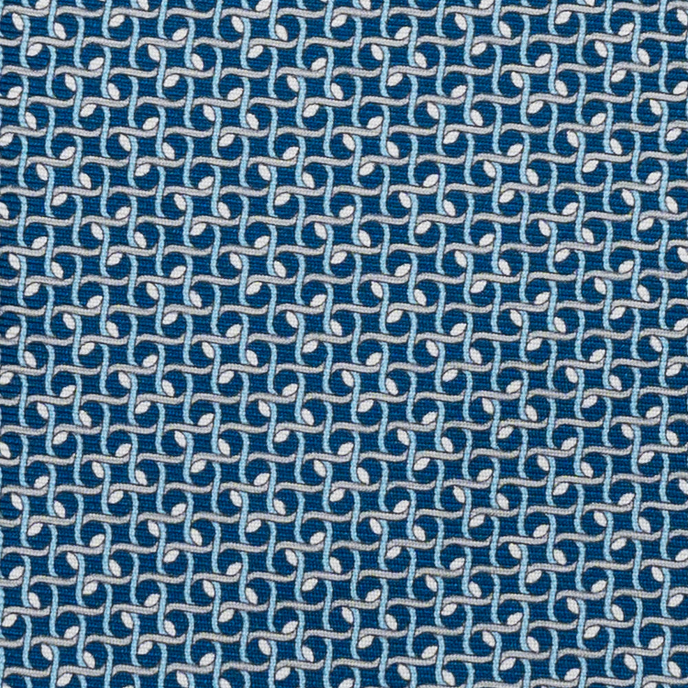 CRAVATTA 3 PIEGHE IN SETA, MICROFANTASIA, AZZURRO - JA065020_8 T