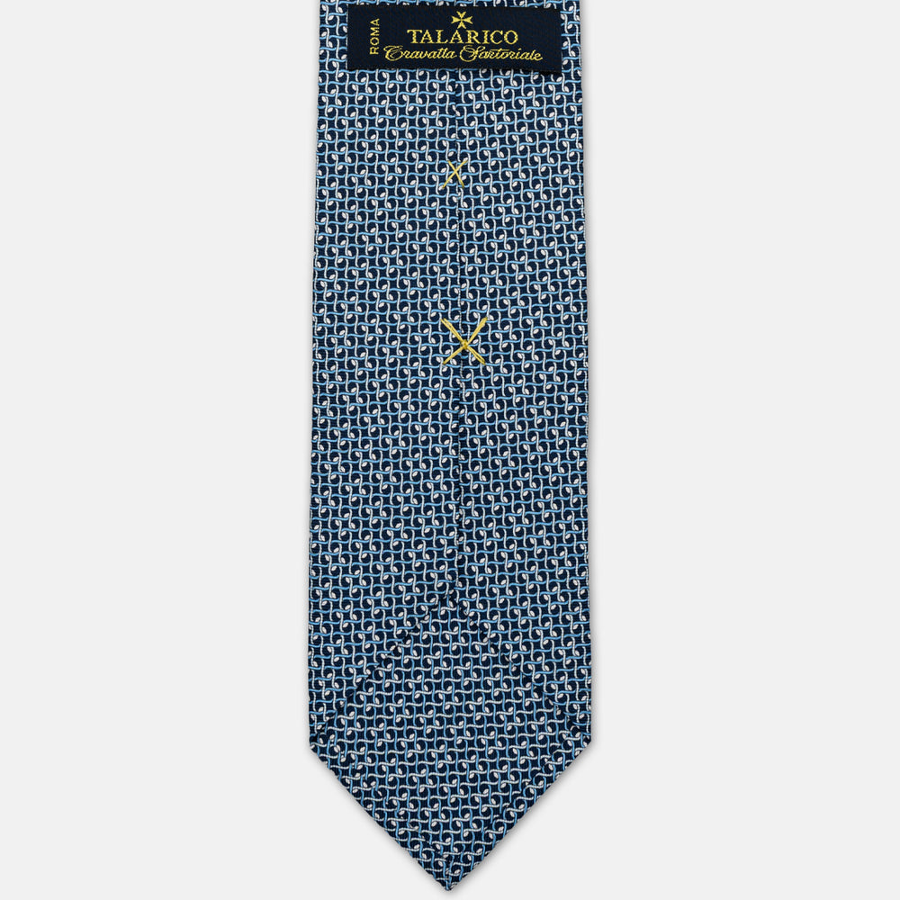 3-FOLD SILK TIE, MICRO-PATTERN, SKY BLUE - JA065020_1 T