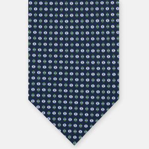 3-FOLD SILK TIE, MICRO PATTERN, LIGHT BLUE ORANGE - JA065268_12 T