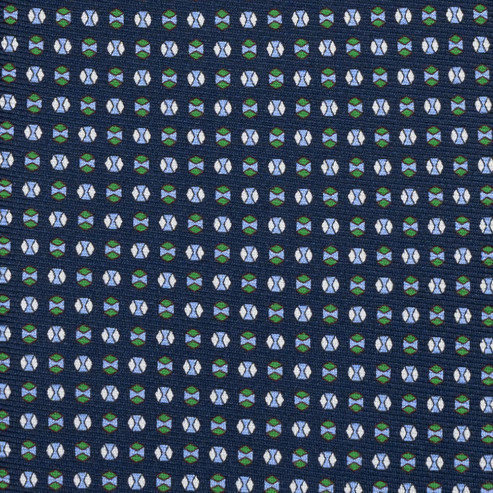 3-FOLD SILK TIE, MICRO PATTERN, LIGHT BLUE ORANGE - JA065268_12 T