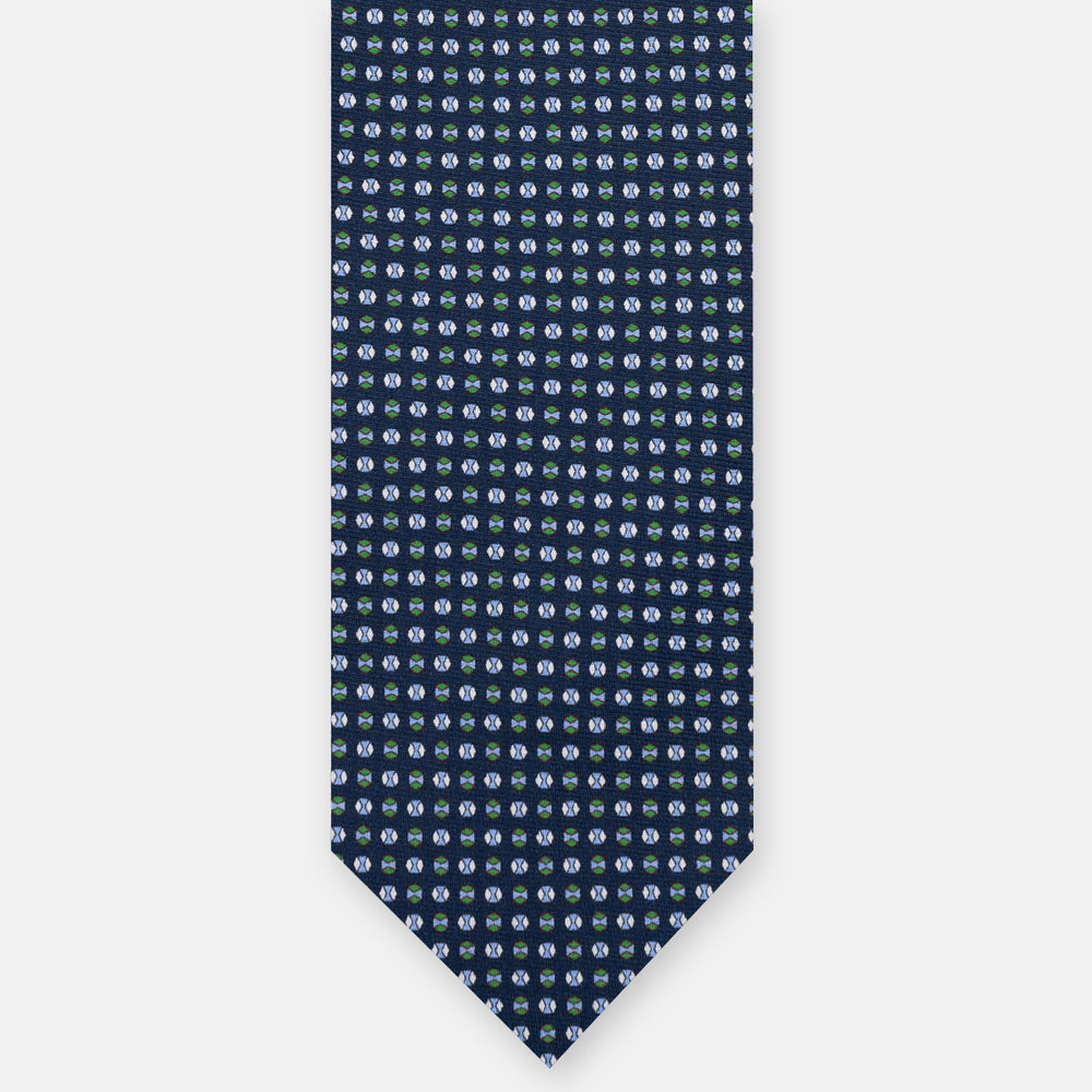 3-FOLD SILK TIE, MICRO PATTERN, LIGHT BLUE ORANGE - JA065268_12 T