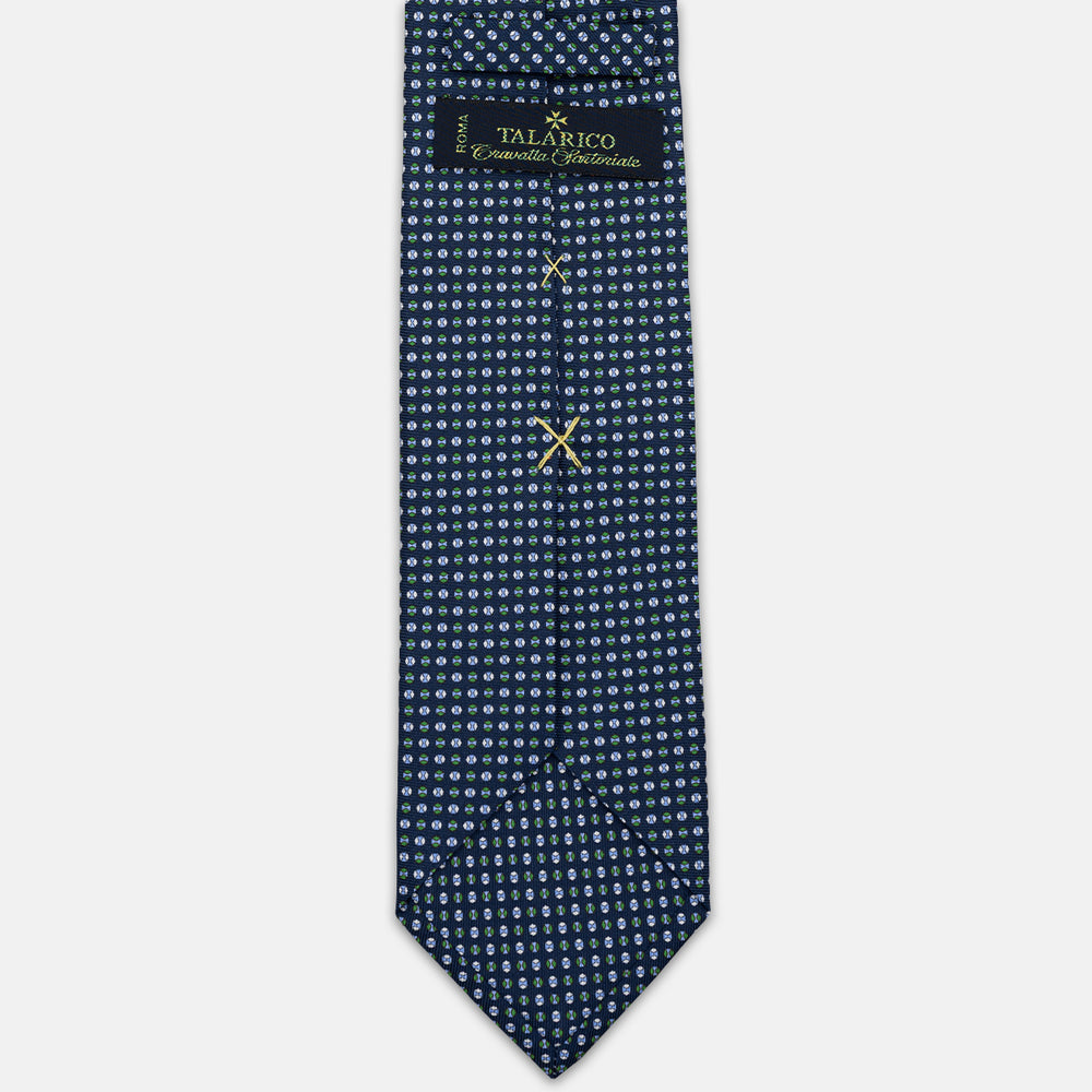 3-FOLD SILK TIE, MICRO PATTERN, LIGHT BLUE ORANGE - JA065268_12 T
