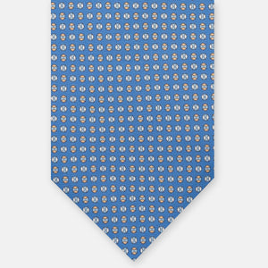 3-FOLD SILK TIE, MICRO PATTERN, LIGHT BLUE ORANGE - JA065268_12 T