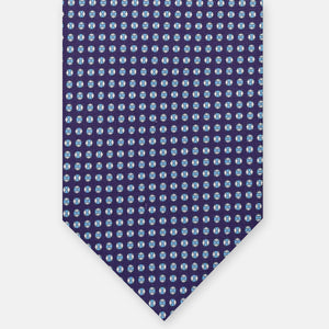 SILK 3-FOLD TIE, MICRO-PATTERN, PURPLE - JA065268_11 T