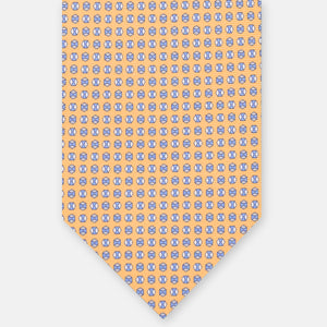 THREE-FOLD SILK TIE, MICRO PATTERN, YELLOW - JA065268_13 T
