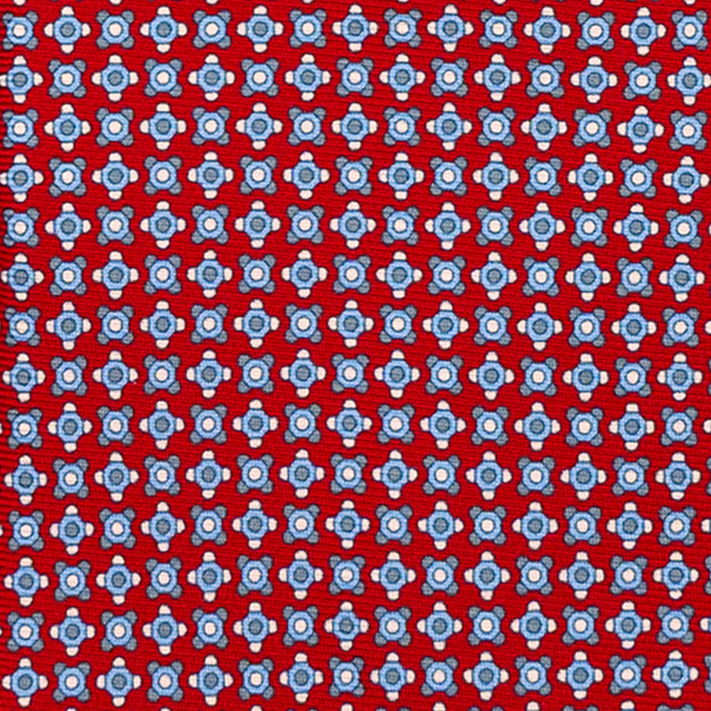 3-FOLD SILK TIE, MICRO PATTERN, RED - JA064408_6 T