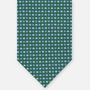 SILK 3-FOLD TIE, MICRO-PATTERN, GREEN - JA065268_7 T