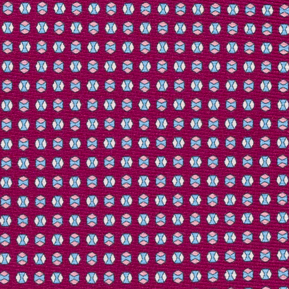 CRAVATTA 3 PIEGHE IN SETA, MICROFANTASIA, MAGENTA - JA065268_8 T