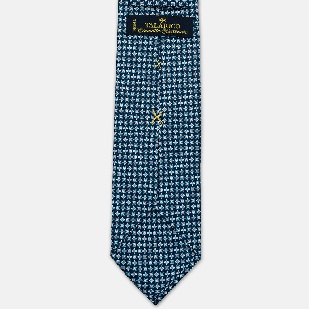 SILK 3-FOLD TIE, MICRO PATTERN, SKY BLUE - JA064408_1 T