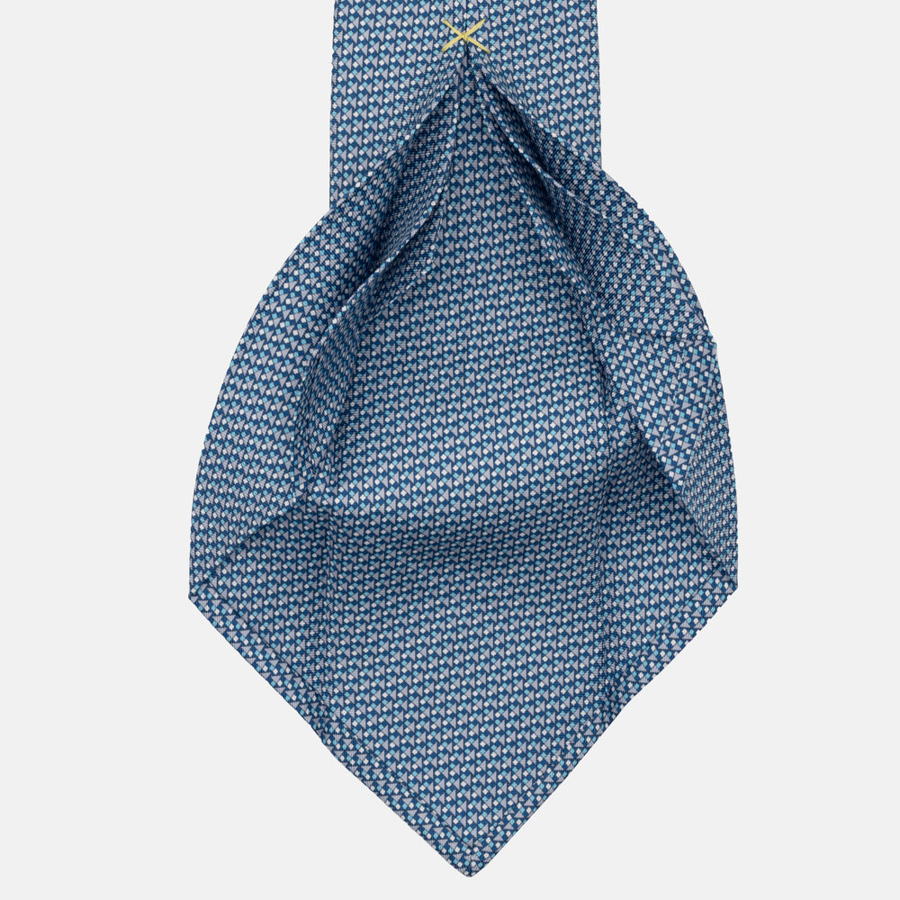 JC056339-6 Red Horseshoe Pattern 7-Fold Silk Tie