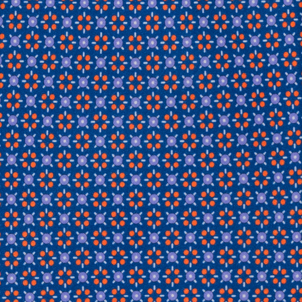 CRAVATTA 3 PIEGHE IN RASO SATIN FANTASIA, AZZURRO - ARANCIONE - VIOLA,  JA251008-7