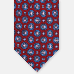 1999 Collection Heavy Silk Tie, Blue and Red JD04