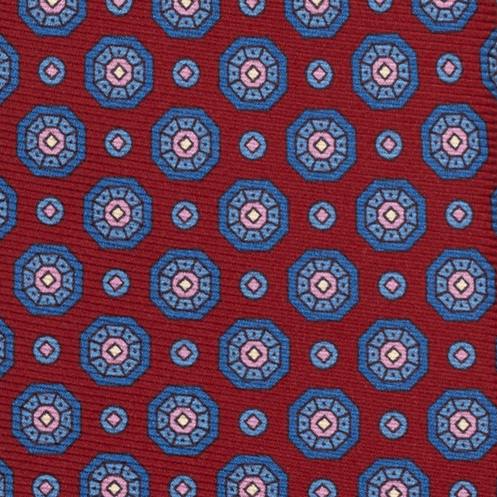 1999 Collection Heavy Silk Tie, Blue and Red JD04