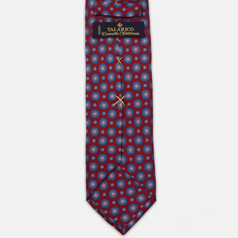 1999 Collection Heavy Silk Tie, Blue and Red JD04
