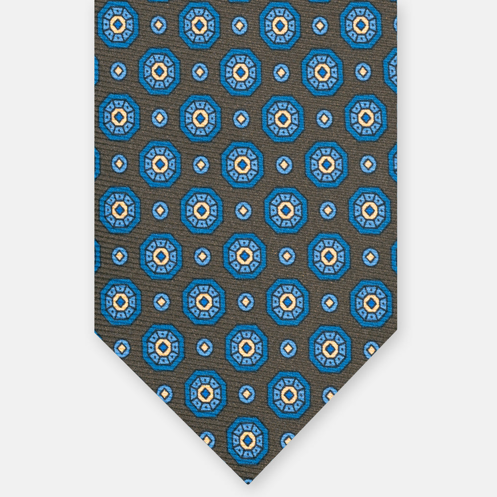 1999 Collection Heavy Silk Tie, Blue and Red JD04