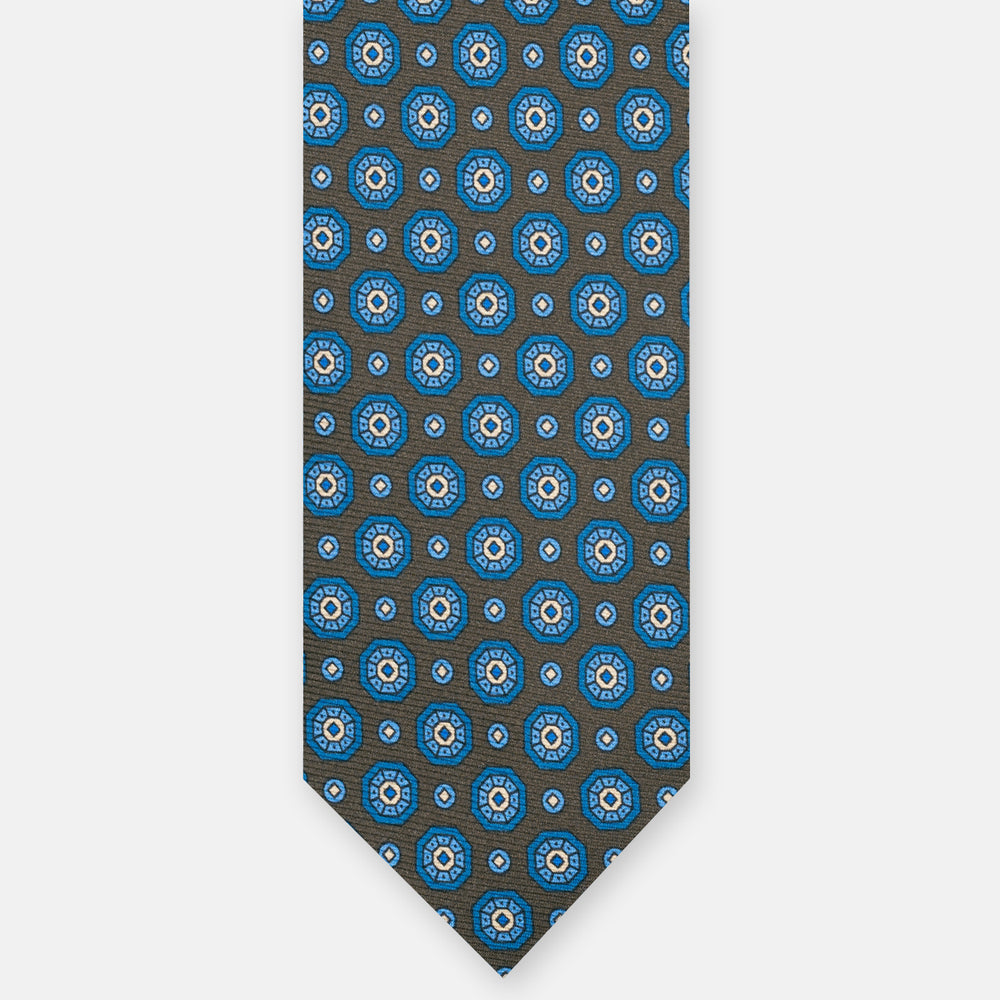 1999 Collection Heavy Silk Tie, Blue and Red JD04