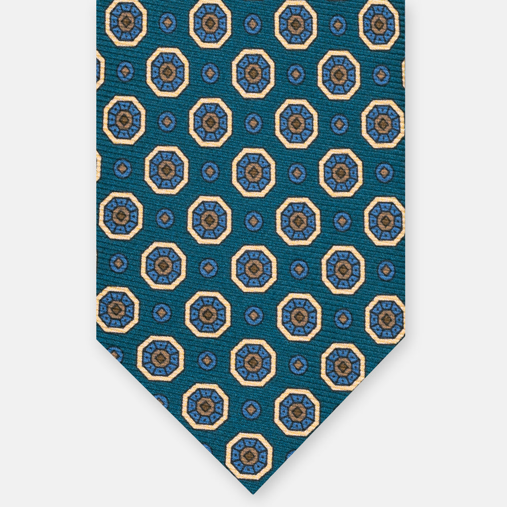 1999 Collection Heavy Silk Tie, Blue and Red JD04
