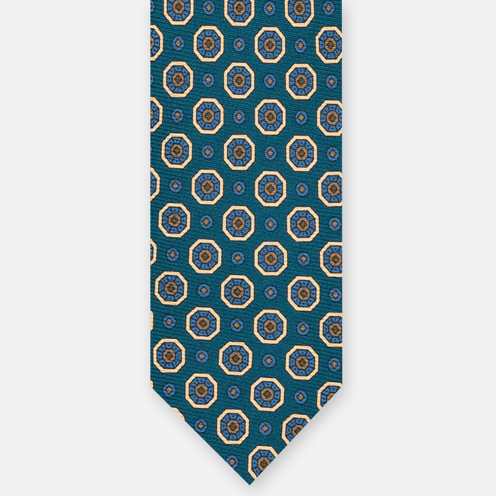 1999 Collection Heavy Silk Tie, Blue and Red JD04