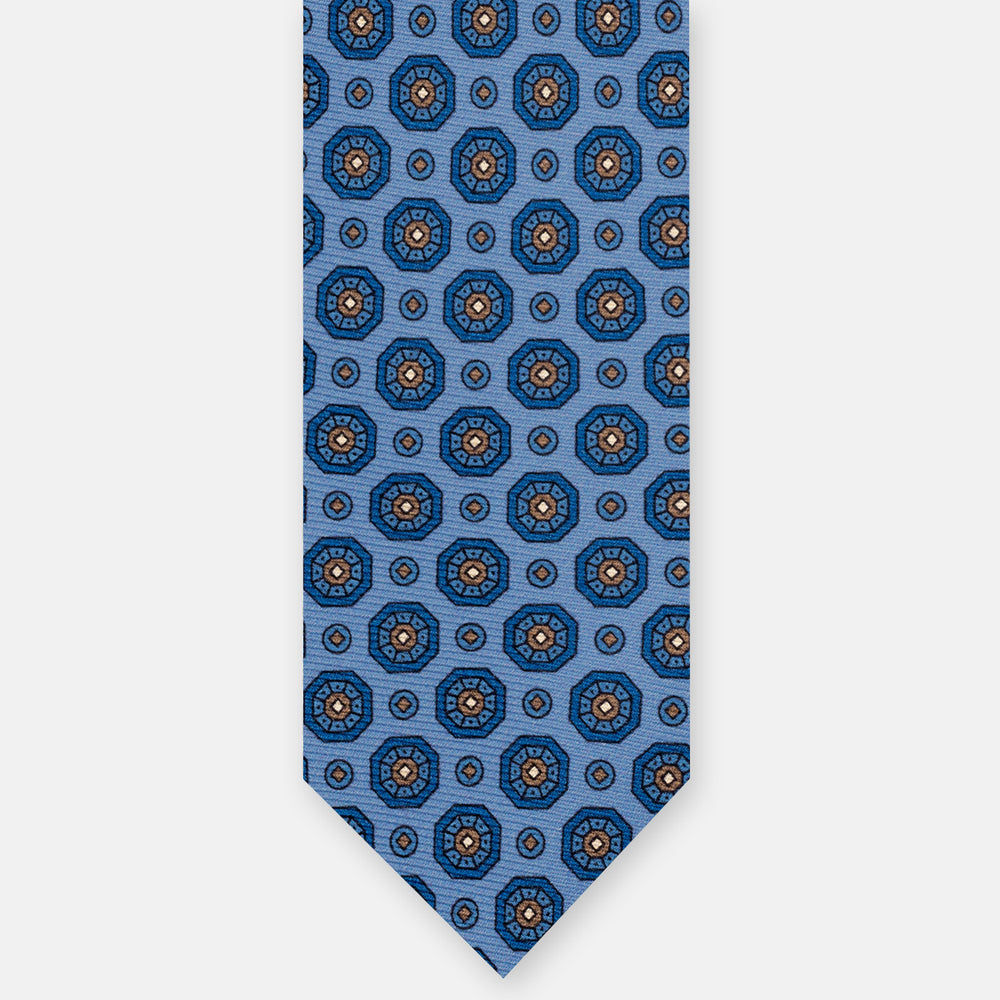 1999 Collection Heavy Silk Tie, Blue and Red JD04