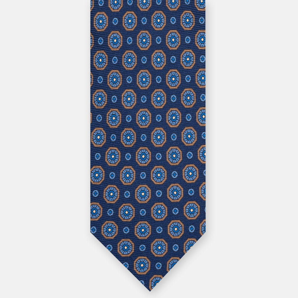 1999 Collection Heavy Silk Tie, Blue and Red JD04