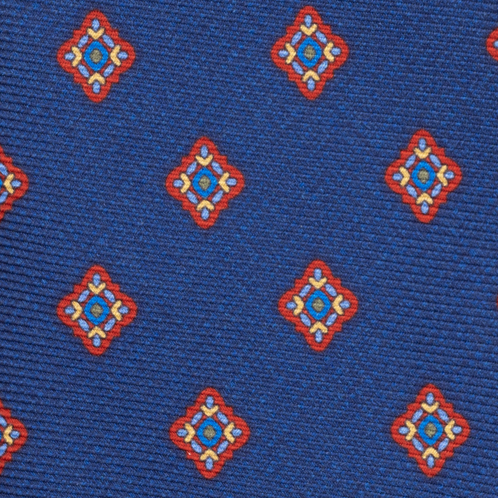 1999 Collection Heavy Silk Tie, Blue and Red JD04