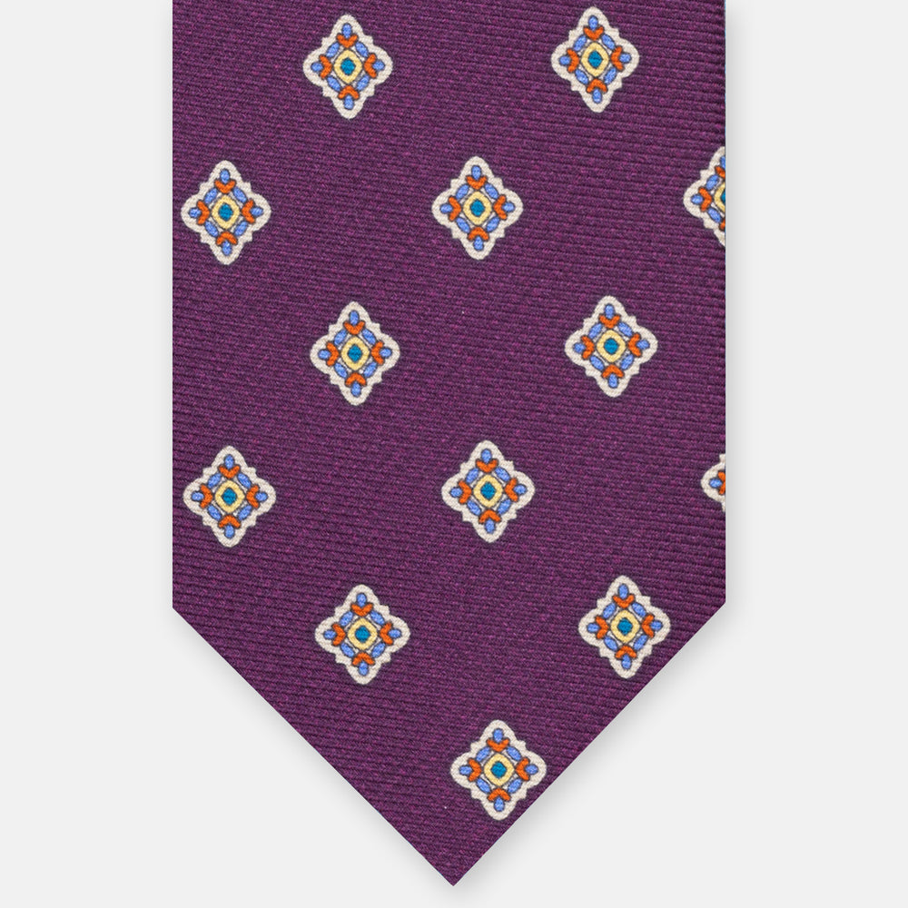 1999 Collection Heavy Silk Tie, Blue and Red JD04