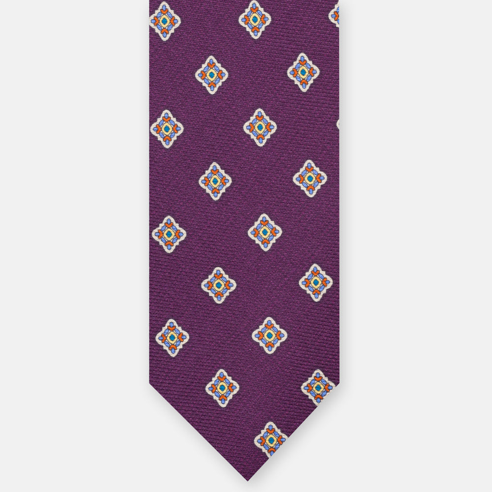 1999 Collection Heavy Silk Tie, Blue and Red JD04