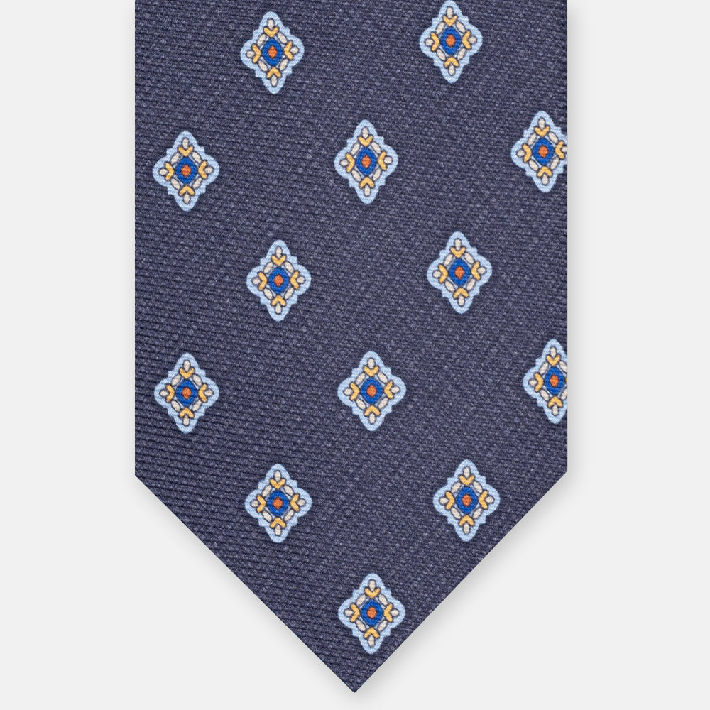 1999 Collection Heavy Silk Tie, Blue and Red JD04