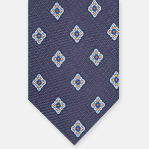 1999 Collection Heavy Silk Tie, Blue and Red JD04