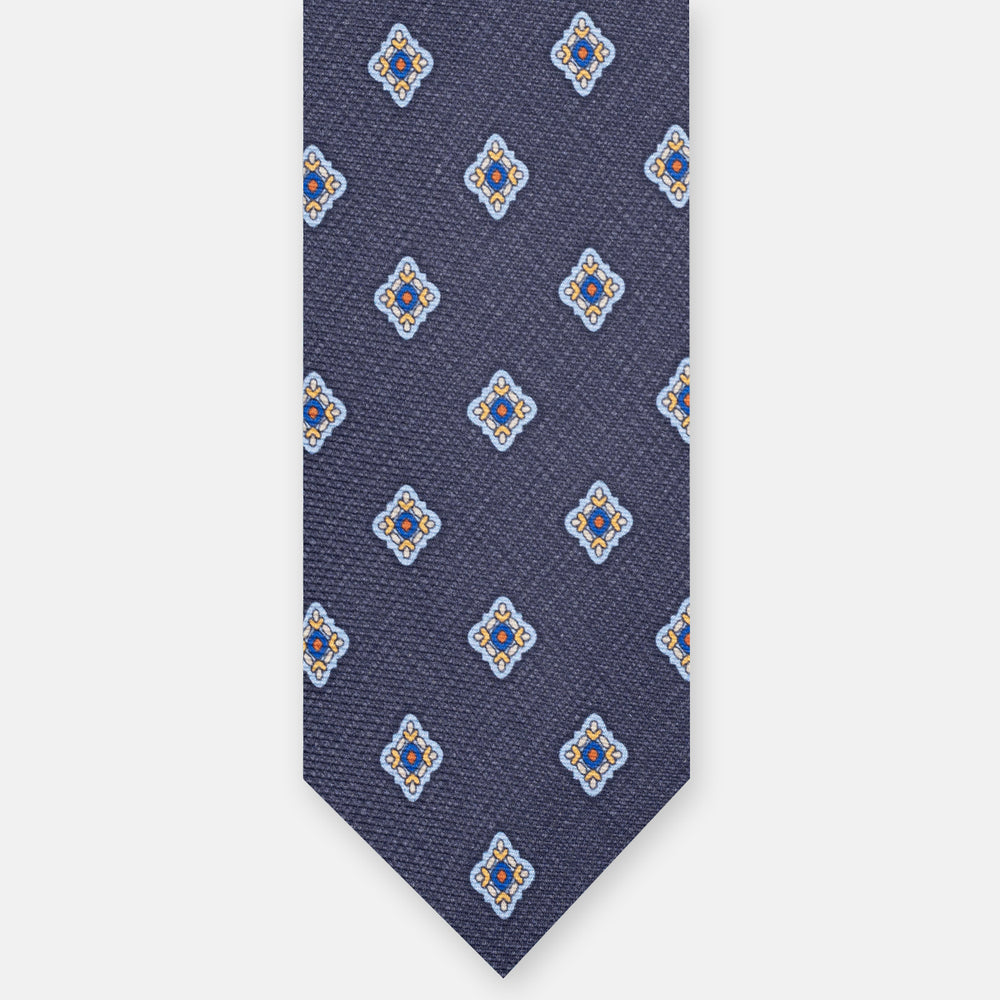 1999 Collection Heavy Silk Tie, Blue and Red JD04