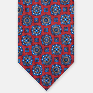 1999 Collection Heavy Silk Tie, Blue and Red JD04