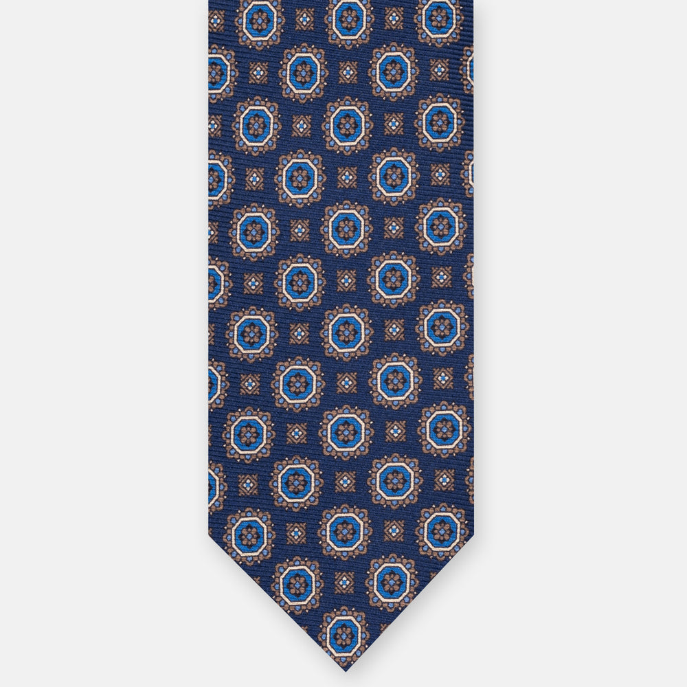 1999 Collection Heavy Silk Tie, Blue and Red JD04