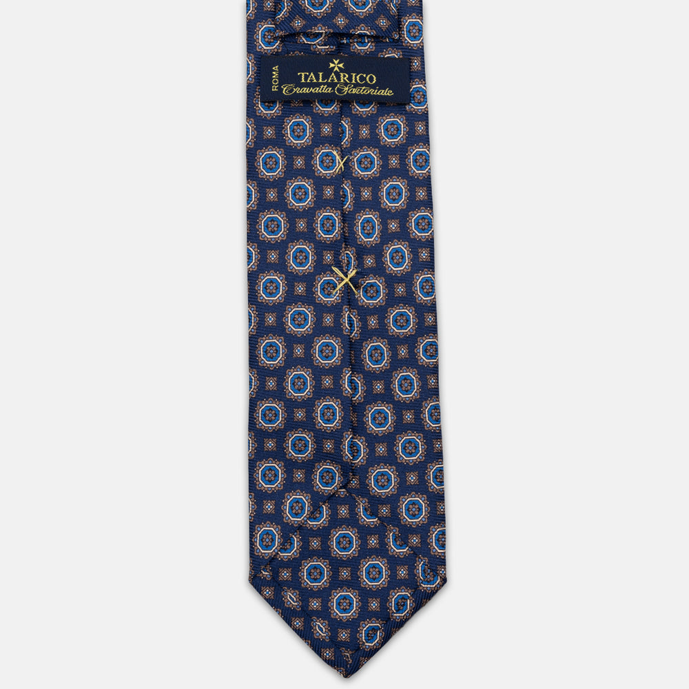 1999 Collection Heavy Silk Tie, Blue and Red JD04