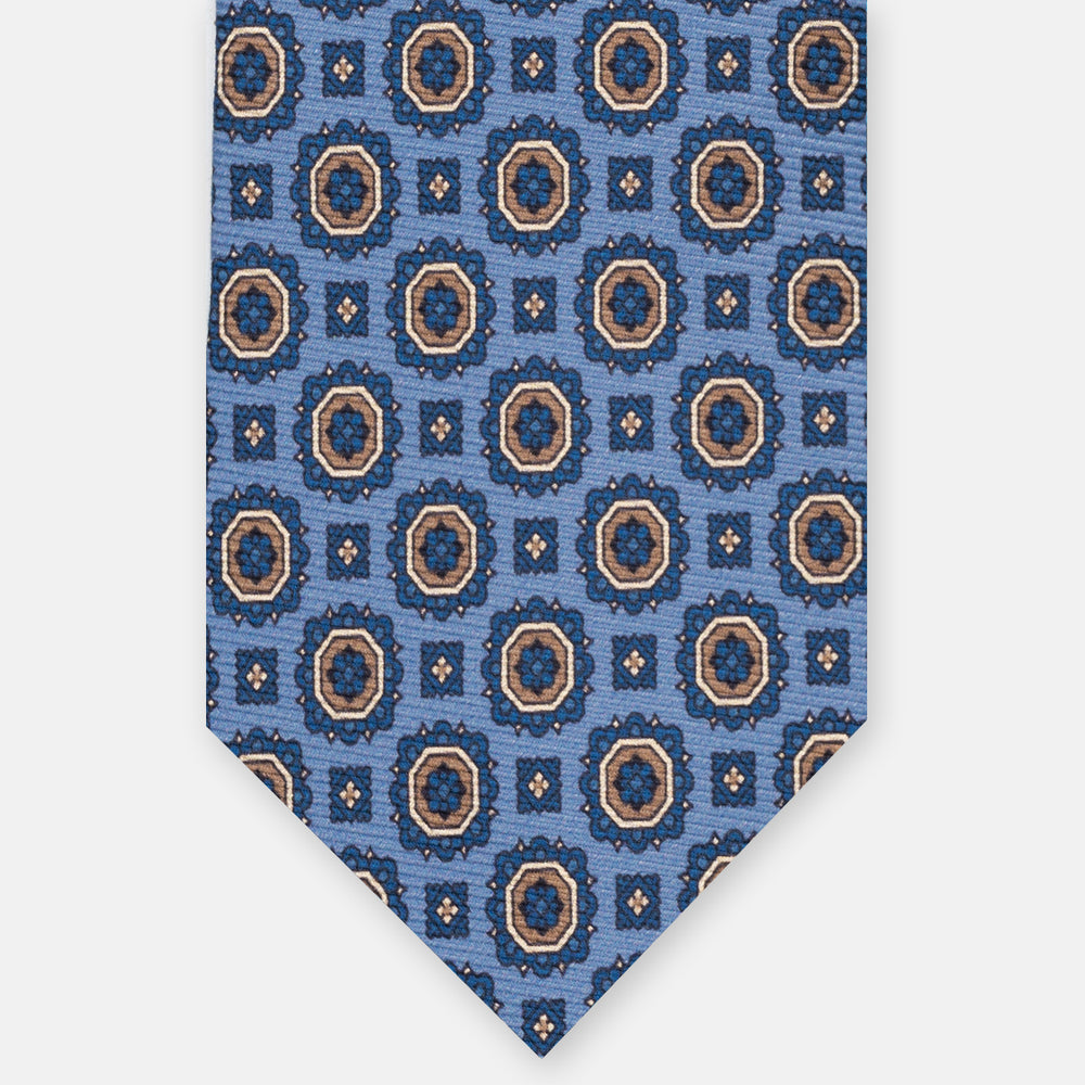 1999 Collection Heavy Silk Tie, Blue and Red JD04