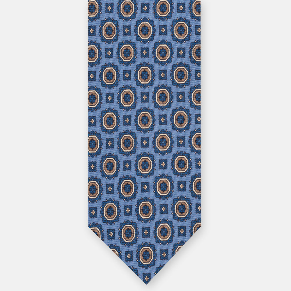 1999 Collection Heavy Silk Tie, Blue and Red JD04