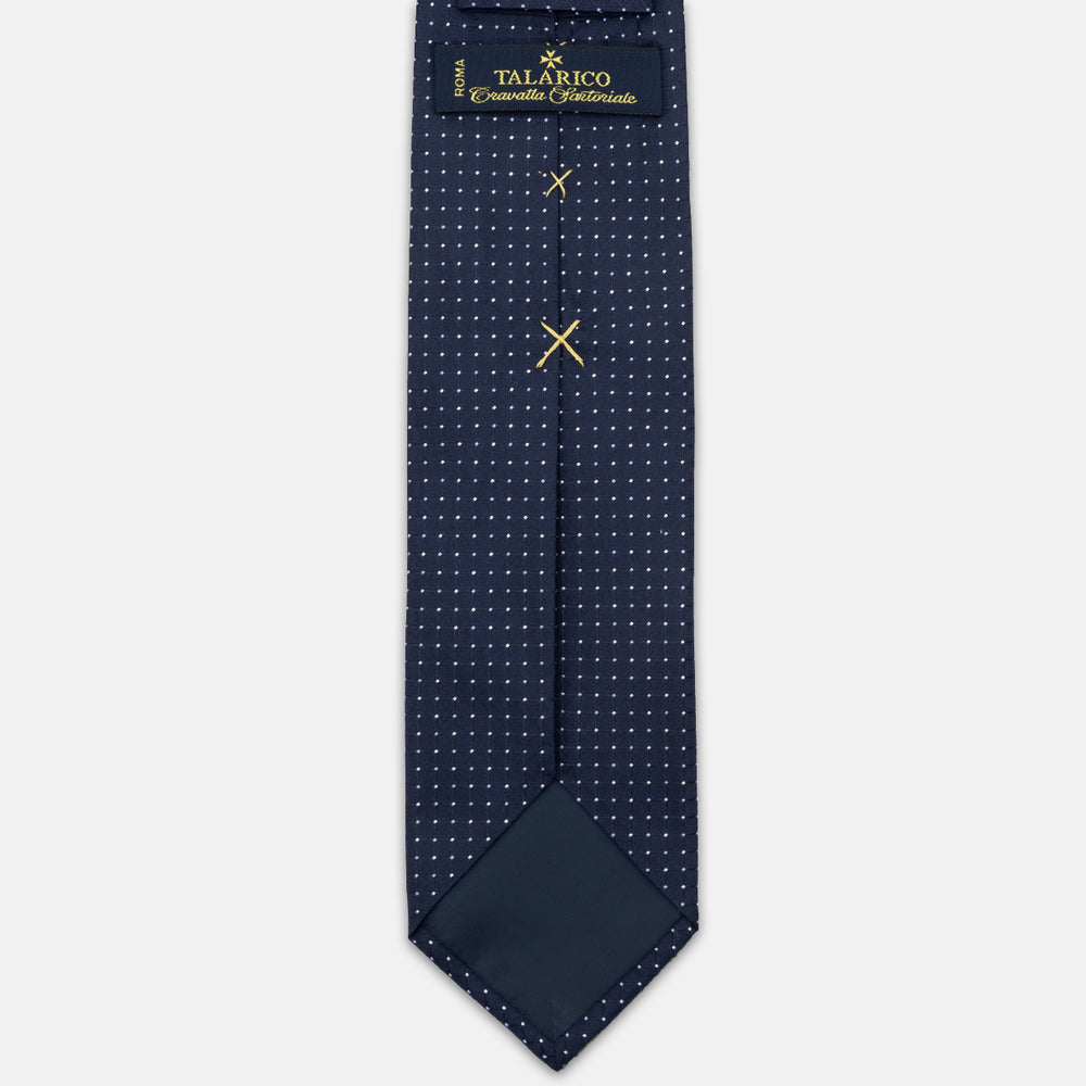 1999 Collection Heavy Silk Tie, Blue and Red JD04