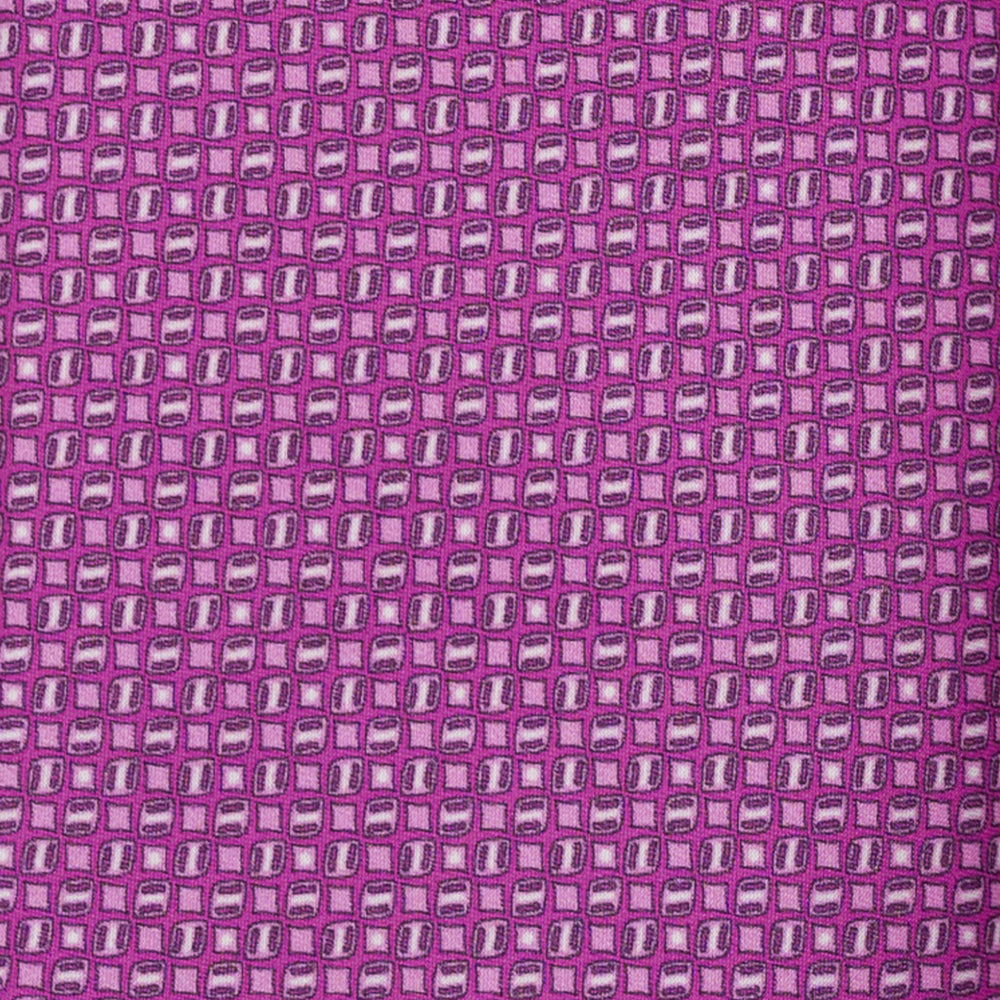 Cravatta 3 Pieghe in Raso Satin Micro Fantasia, MAGENTA - JA241003-4