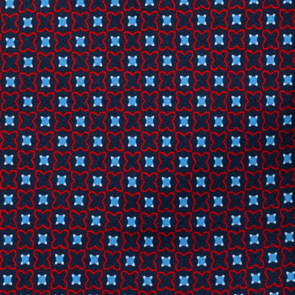 CRAVATTA 3 PIEGHE IN RASO SATIN FANTASIA, BLU - ROSSA - CELESTE,  JA251001-1