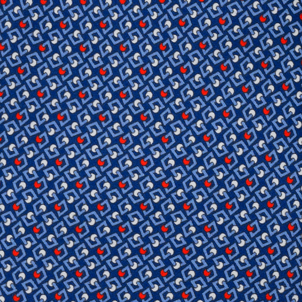 CRAVATTA 3 PIEGHE IN RASO SATIN FANTASIA, BLU - ROSSO - AZZURRO,  JA251002-1
