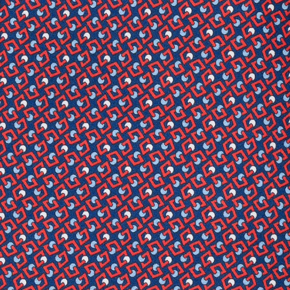 CRAVATTA 3 PIEGHE IN RASO SATIN FANTASIA, BLU -ROSSO - AZZURRO,  JA251002-2