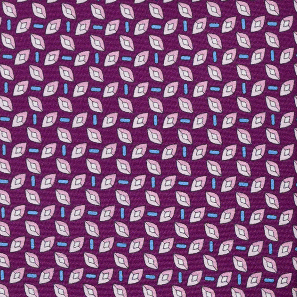 CRAVATTA 3 PIEGHE IN RASO SATIN FANTASIA, MAGENTA - ROSA,  JA251003-3