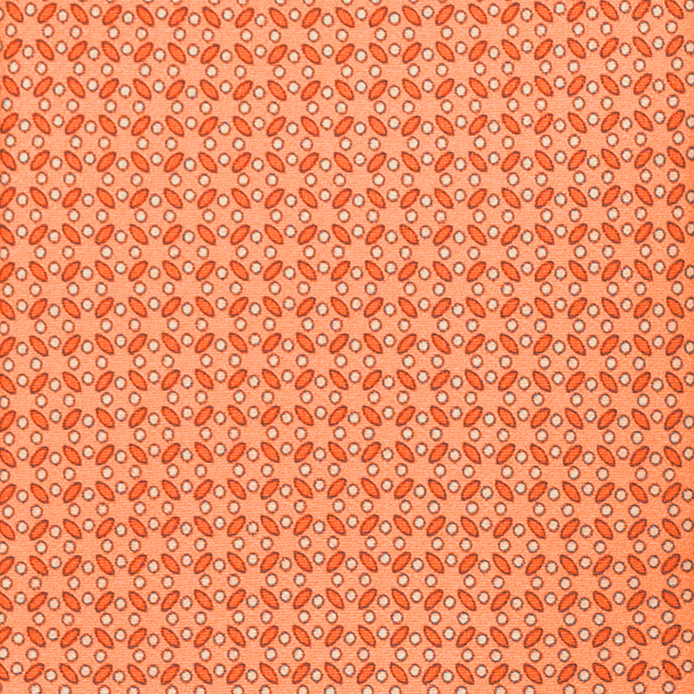 CRAVATTA 3 PIEGHE IN RASO SATIN FANTASIA, ARANCIO,  JA251004-3