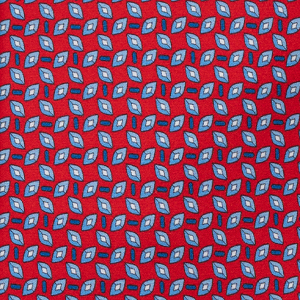 CRAVATTA 3 PIEGHE IN RASO SATIN FANTASIA FLOREALE, ROSSO, JA251003_1 T